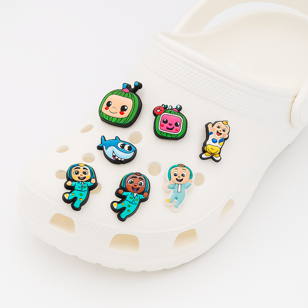 π Cocomelon Shoe Charms β Set of 7 | Cute Cartoon Accessories for Crocs & More