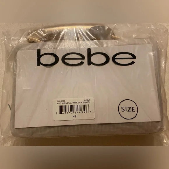 BEBE Raelynn metal handle crossbody - Beige