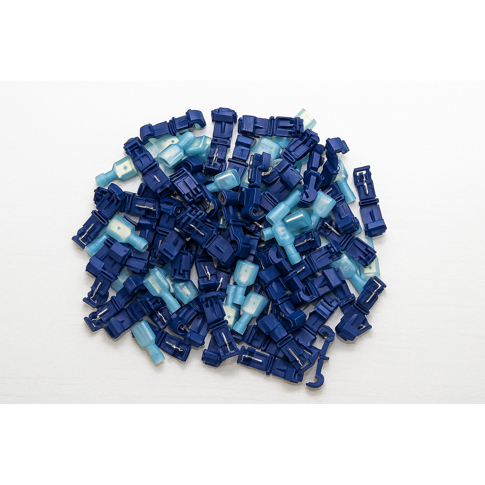 50pcs Quick Wire Connectors – Snap Splice Lock Electrical Crimp Terminals for 18–14 AWG Cables
