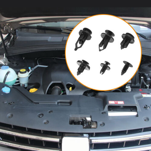 200 Pcs Push Bumper Fastener Rivet Clips with 6 Size Auto Body Retainer Clips