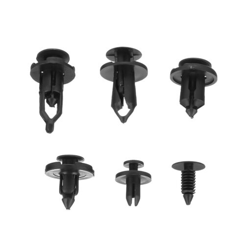200 Pcs Push Bumper Fastener Rivet Clips with 6 Size Auto Body Retainer Clips