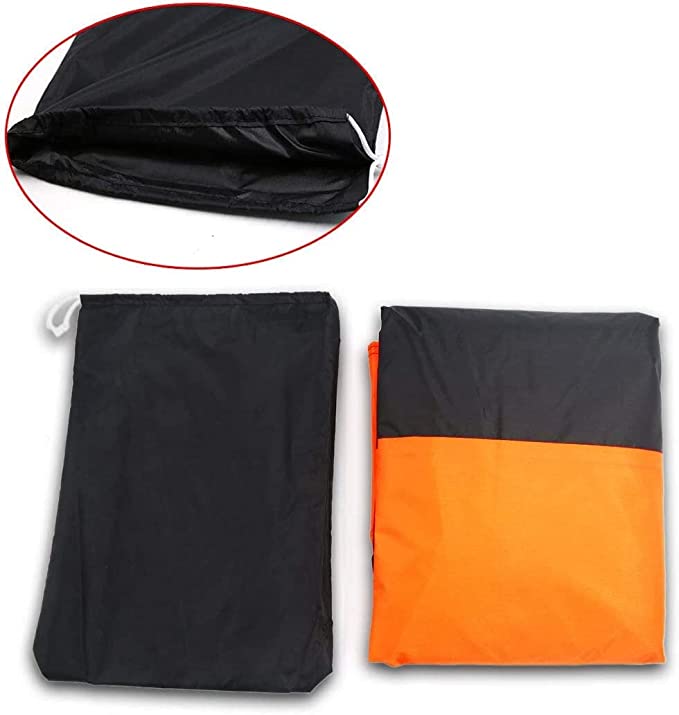 NEW Black and Orange Waterproof Motorcycle Cover XXXL116" Fits Large Cruisers And Touring Bikes