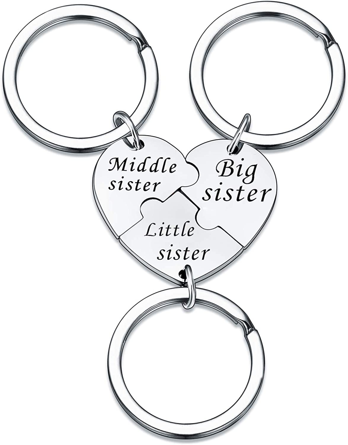 🔥SALE🔥3PCs/Set Big Sister Little Sister Keychains Set | Mother to Daughters Gifts