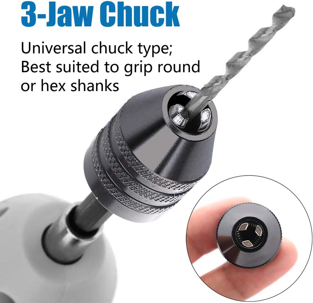 2 Pcs Hex Shank Keyless Drill Chuck, Quick Change Adapter Converter drill adapter