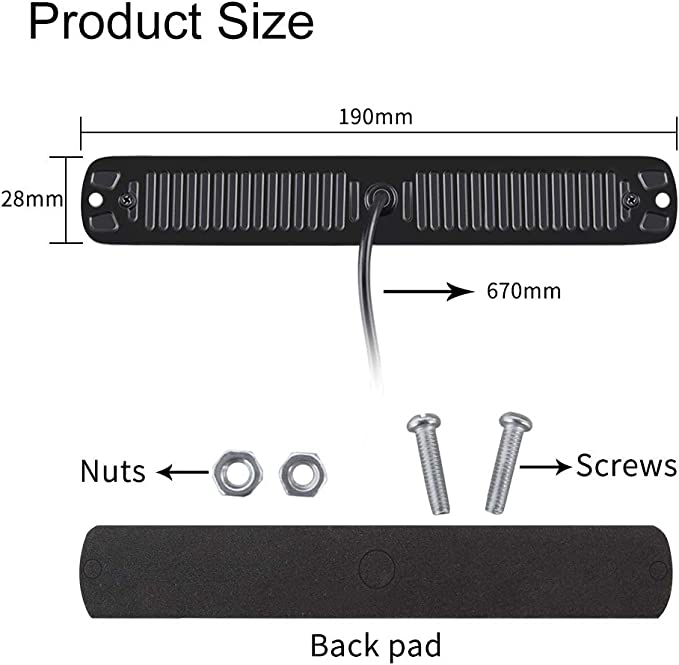 2 Pack White 24 LED Emergency Strobe Light Bar for Car Truck Grille or Bumper