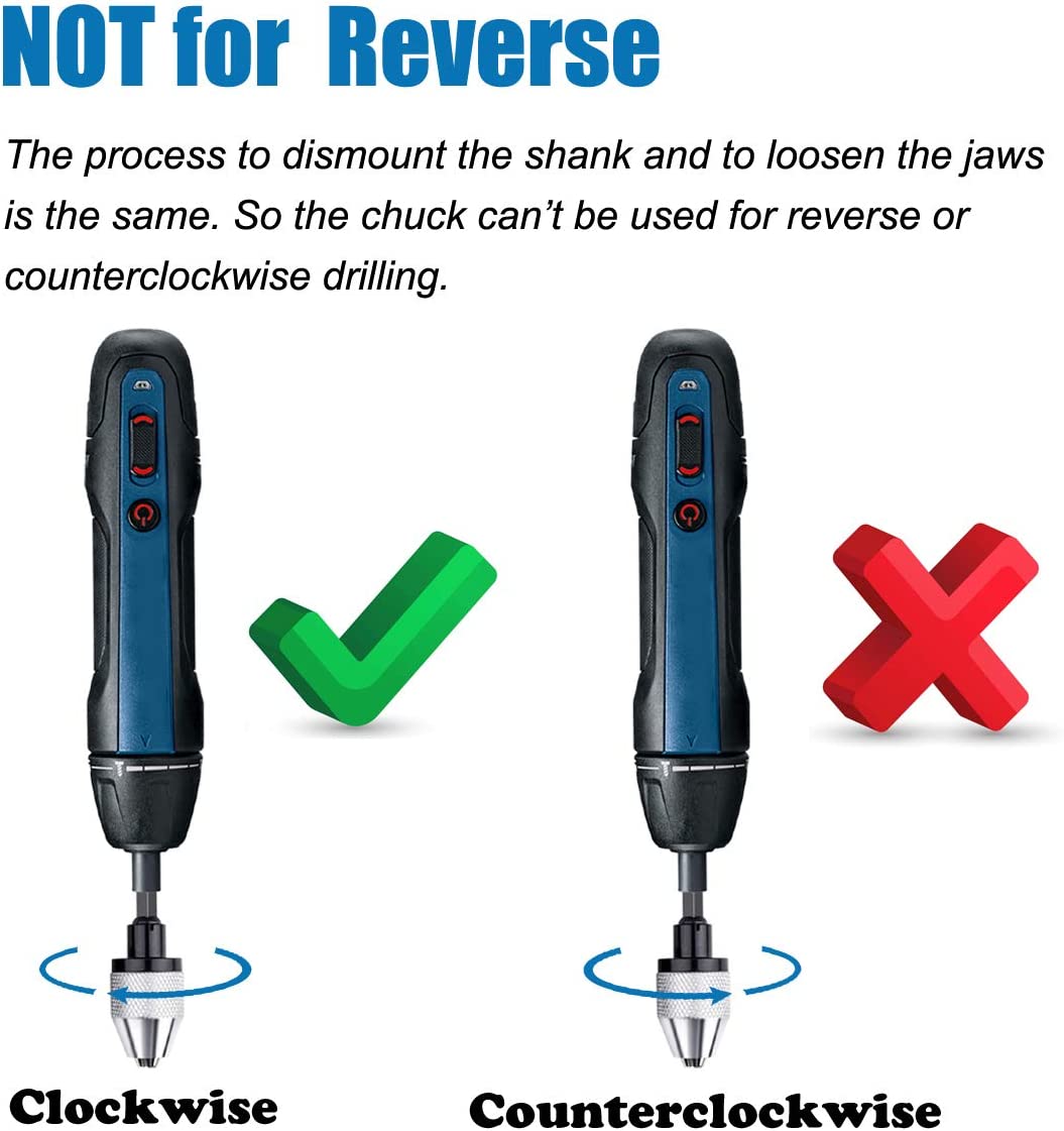 2 Pcs Hex Shank Keyless Drill Chuck, Quick Change Adapter Converter drill adapter
