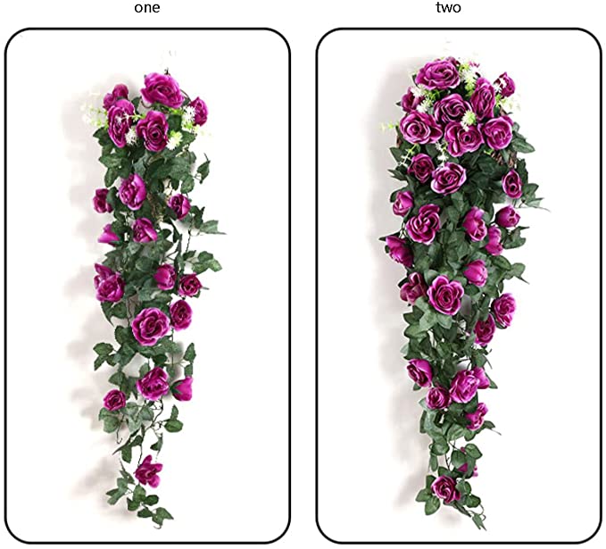 90cm Garland Vine Artificial Flower Purple Fake Ivy Plant Home Garden Party Decor