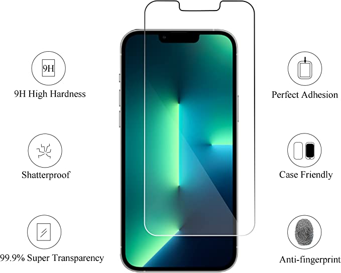 3 Pack Glass Screen Protector for Iphone 13 Pro Max/14Plus