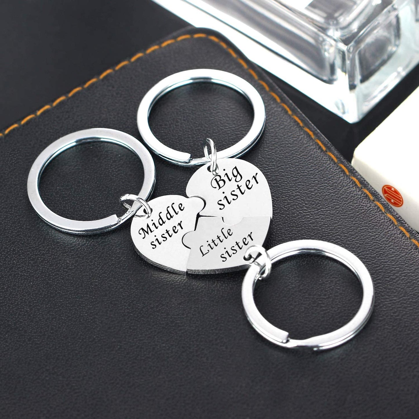 🔥SALE🔥3PCs/Set Big Sister Little Sister Keychains Set | Mother to Daughters Gifts