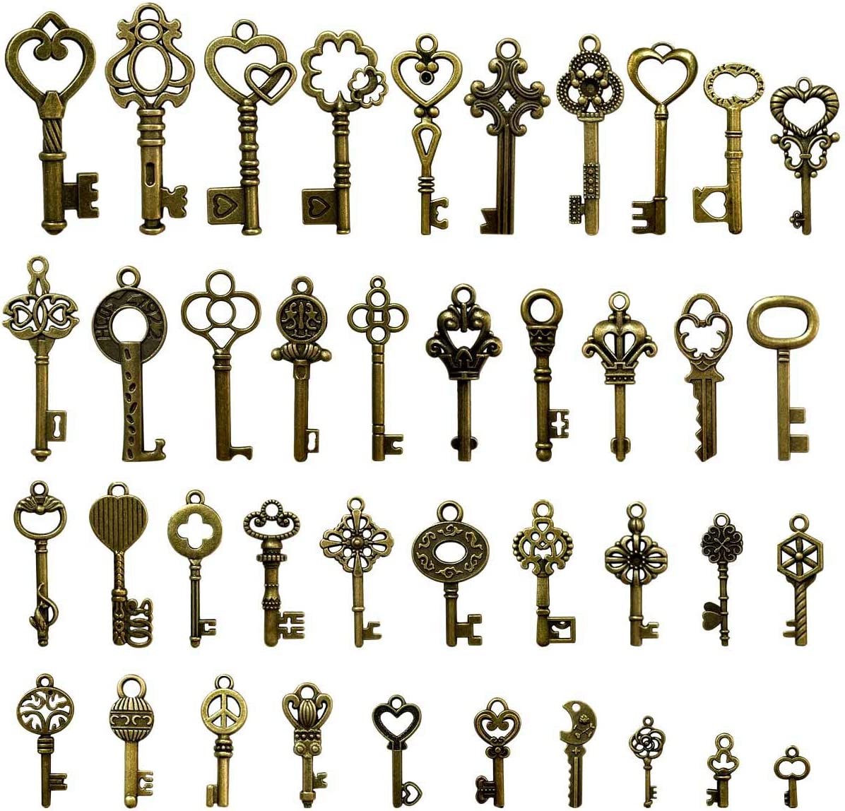 40 Vintage Old Antique Style Skeleton Keys