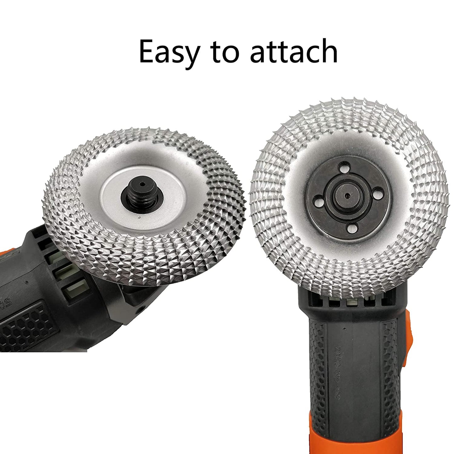 Tungsten Carbide Wood Sanding & Carving Disc β Angle Grinder Grinding Wheel for Shaping, Sculpting, Flattening & Polishing Wood and Plastic (4β/4.5β, 5/8β & M10 Arbor Compatible)