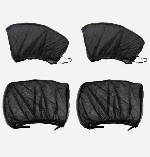Car Window UV Protection Sun Shade Cover Breathable Mesh for Cars, Trucks, SUVs - 4 Piece Set