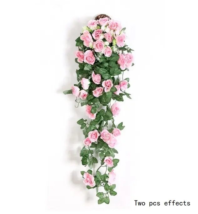🌸 90cm Pink Artificial Flower Garland – Fake Ivy Vine for Home, Garden & Party Decor