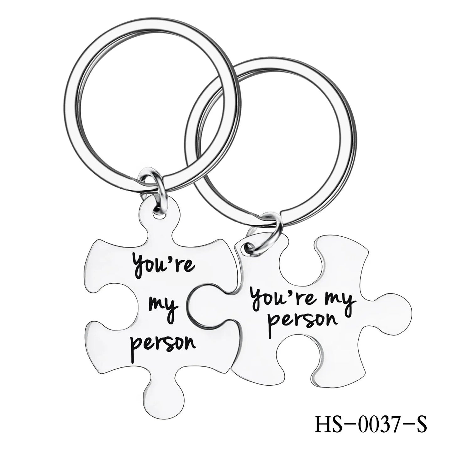 You’re My Person Puzzle Keychain Set of 2 – Stainless Steel Couples Gift for Anniversary, Wedding, Valentine’s Day