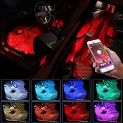 Car LED Interior Lights with Music Sync β 72 RGB LEDs, Bluetooth & Remote Control, USB Ambient Light Strips for Cars, Trucks, SUVs, Motorcycles