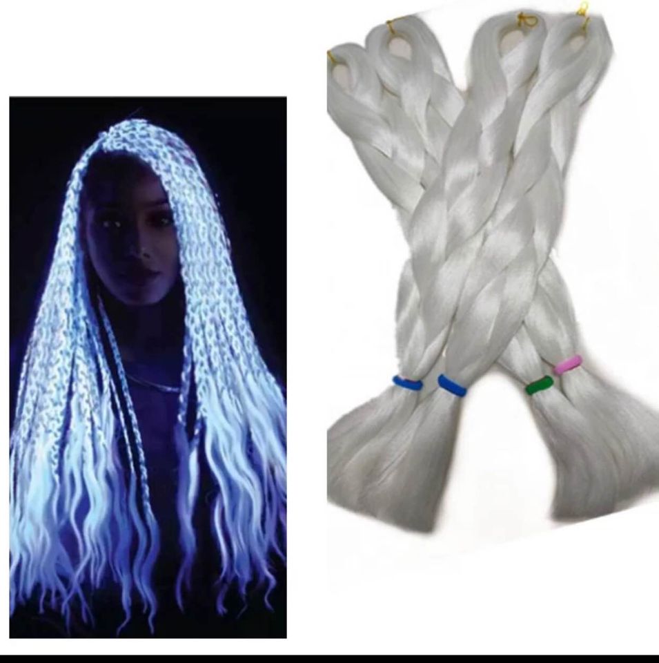 NEW!!! Glow in the dark Hair Braiding Extensions
