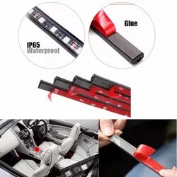 Car LED Interior Lights with Music Sync β 72 RGB LEDs, Bluetooth & Remote Control, USB Ambient Light Strips for Cars, Trucks, SUVs, Motorcycles