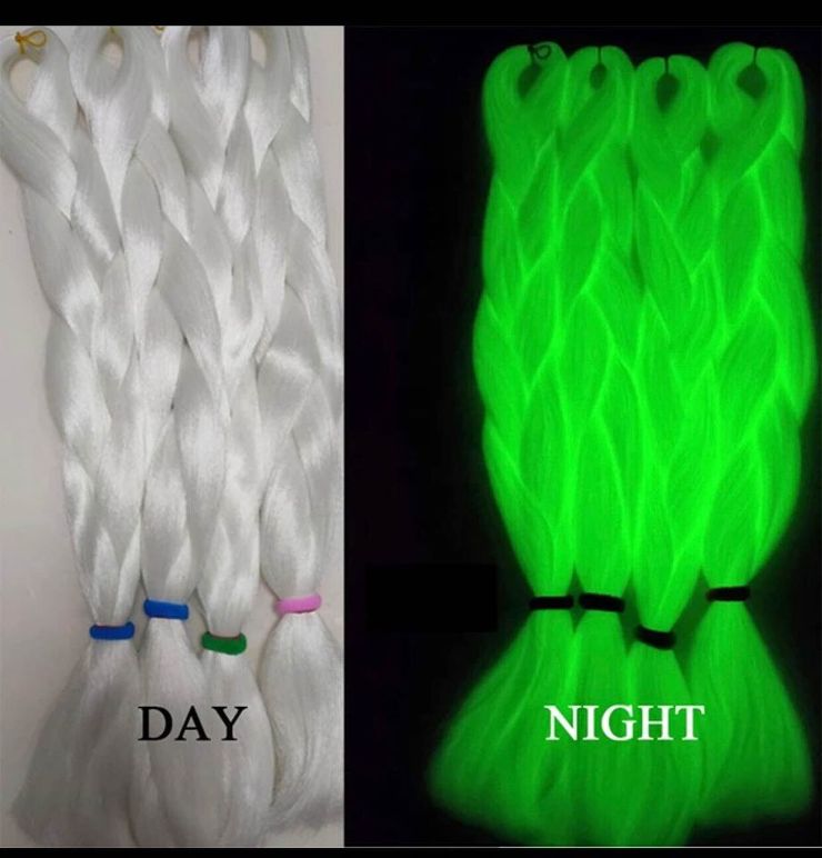 NEW!!! Glow in the dark Hair Braiding Extensions