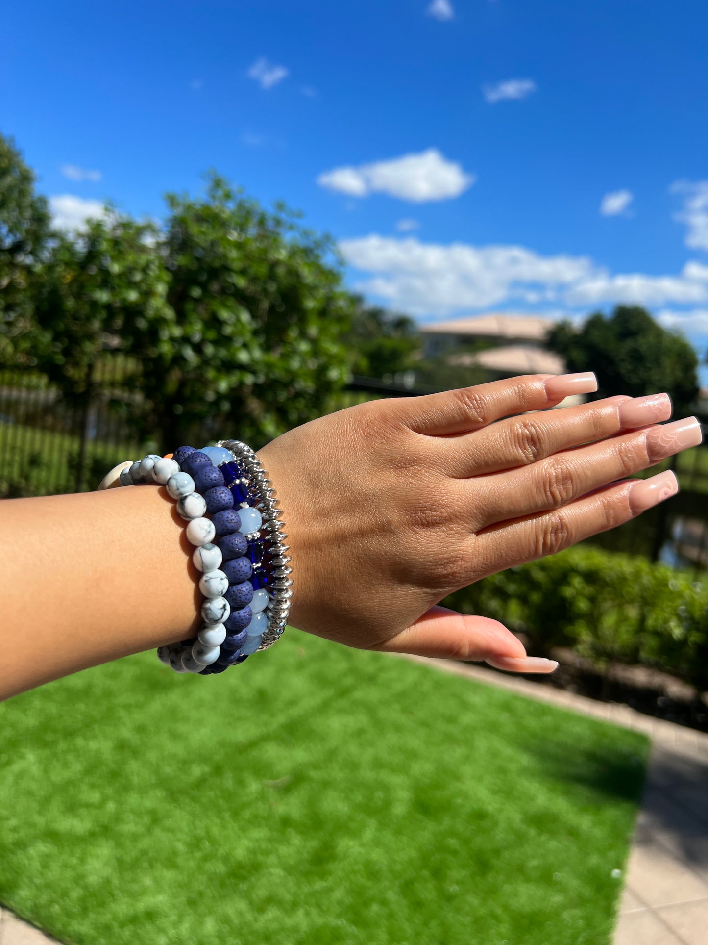 Multilayer Beaded Bracelet – Tree of Life, Heart & Conch Charms