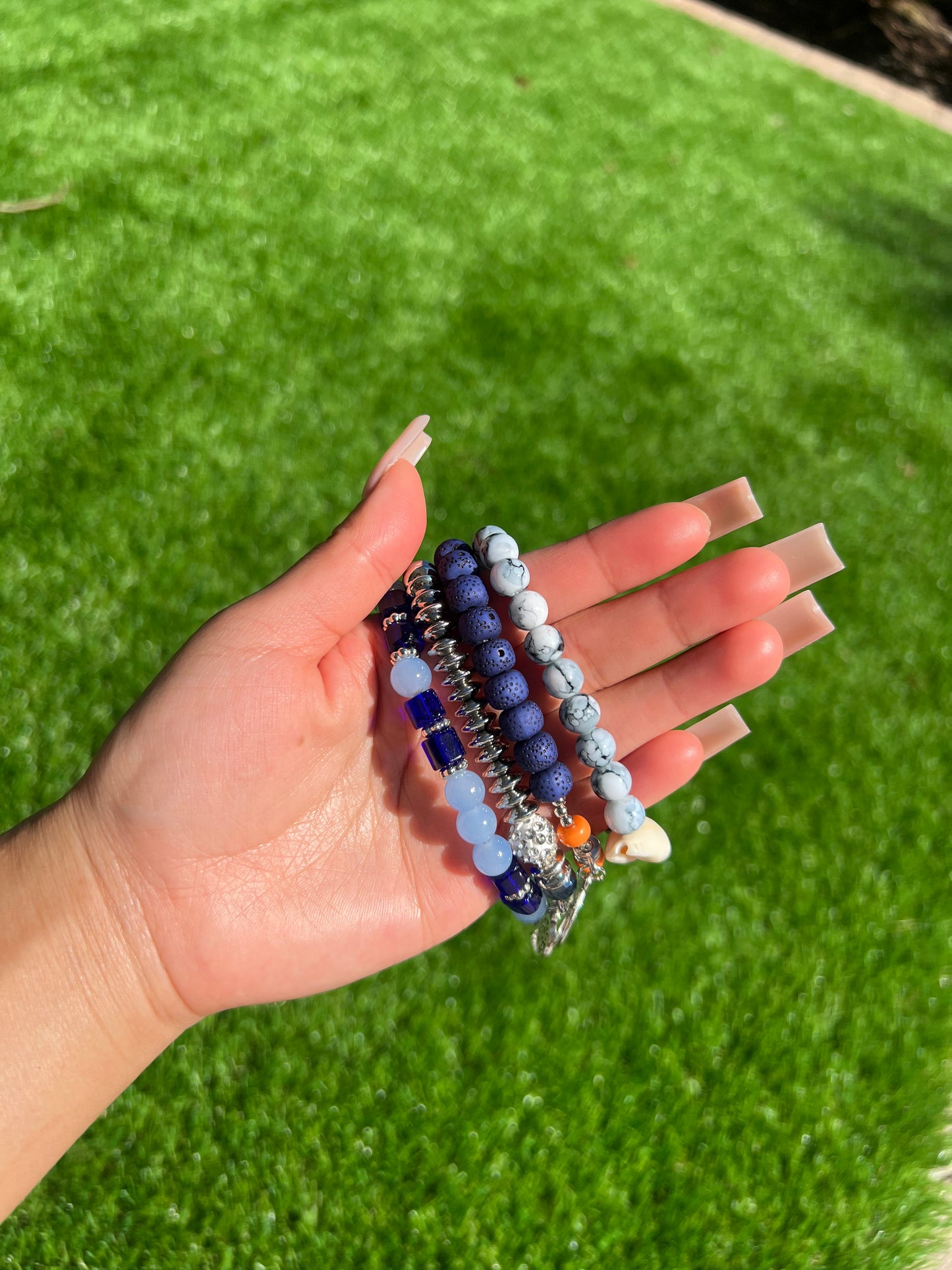 Multilayer Beaded Bracelet – Tree of Life, Heart & Conch Charms