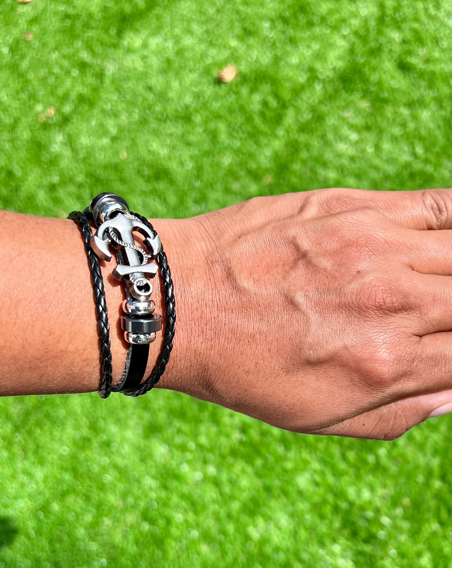 ⚓ Retro Anchor Alloy Layered Bracelet – Bold, Nautical-Inspired Style ⚓