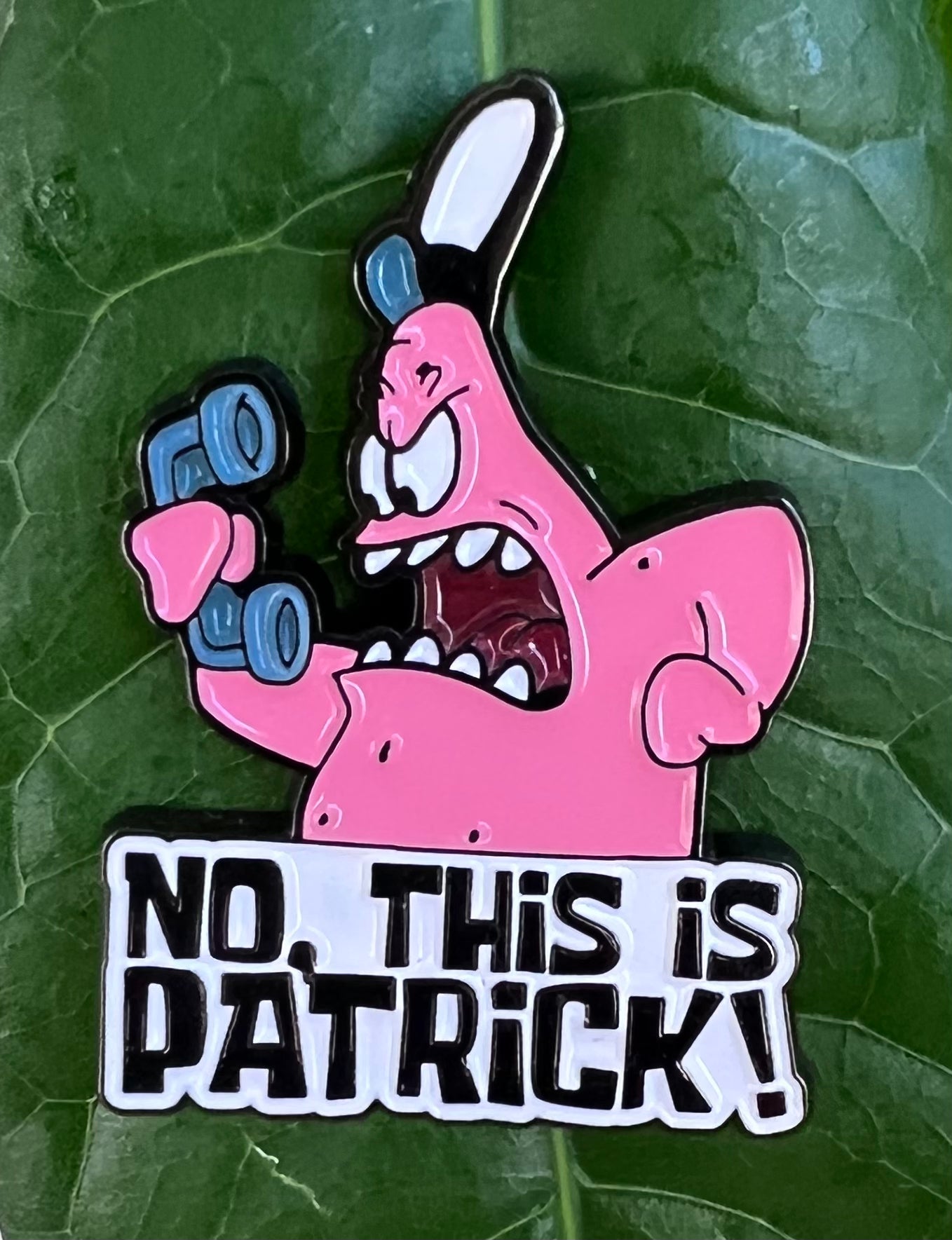 π Patrick Star βNo, This is Patrick!β Enamel Pin β Funny SpongeBob Cartoon Lapel Badge
