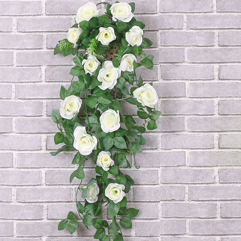 ๐ฟ 90cm White Artificial Flower Garland โ Fake Ivy Vine for Home, Garden & Party Decor