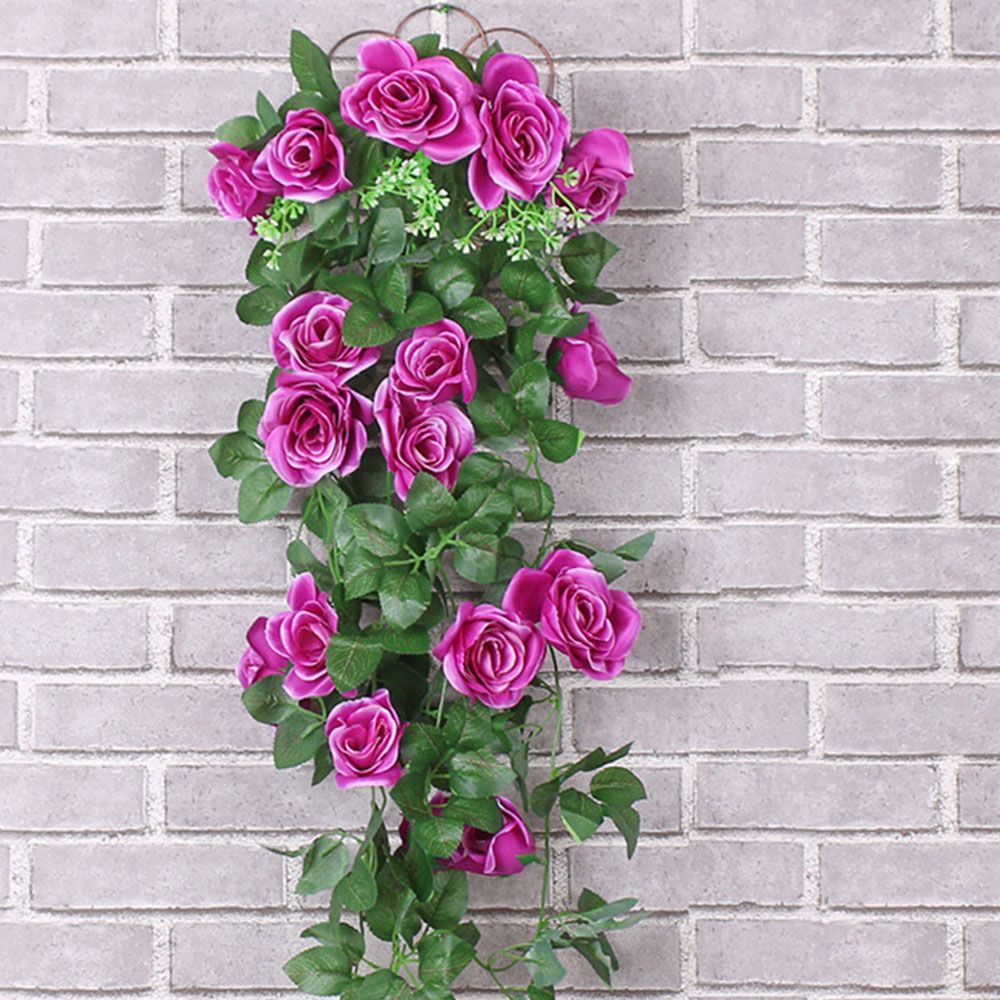 90cm Garland Vine Artificial Flower Purple Fake Ivy Plant Home Garden Party Decor