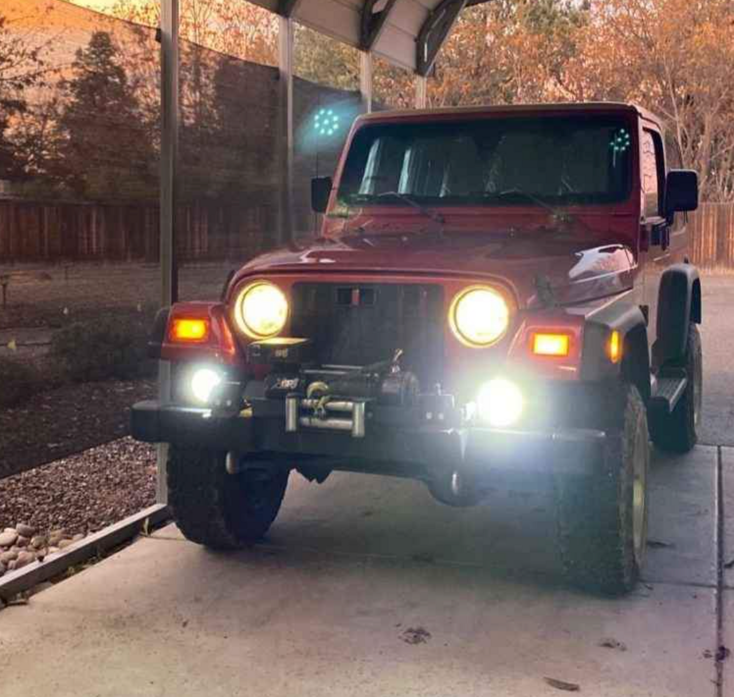 2x 4-Inch LED LIGHT PODS for Offroad fog 6k white lighting. Spot Flood Bright FB225