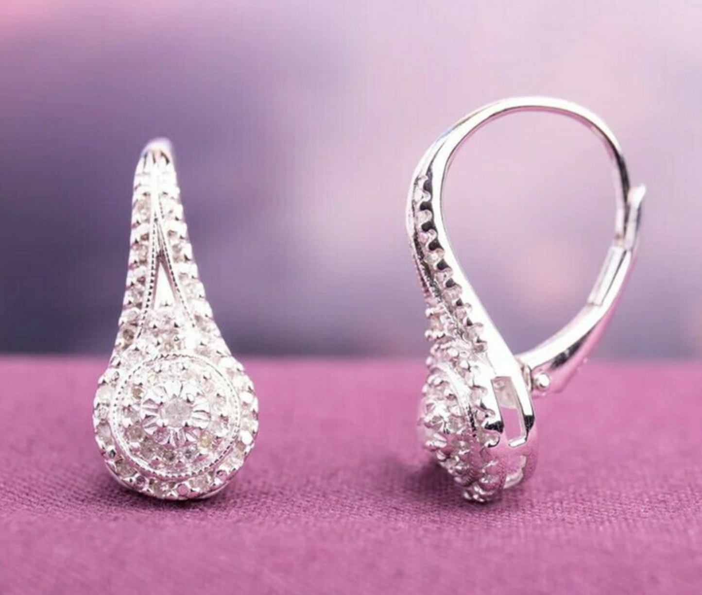 Sterling Silver Hoop Earrings for Women – 925 CZ Anniversary Jewelry