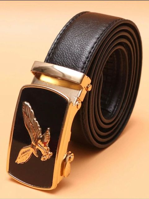 Men Eagle Decor Automatic Buckle Belt