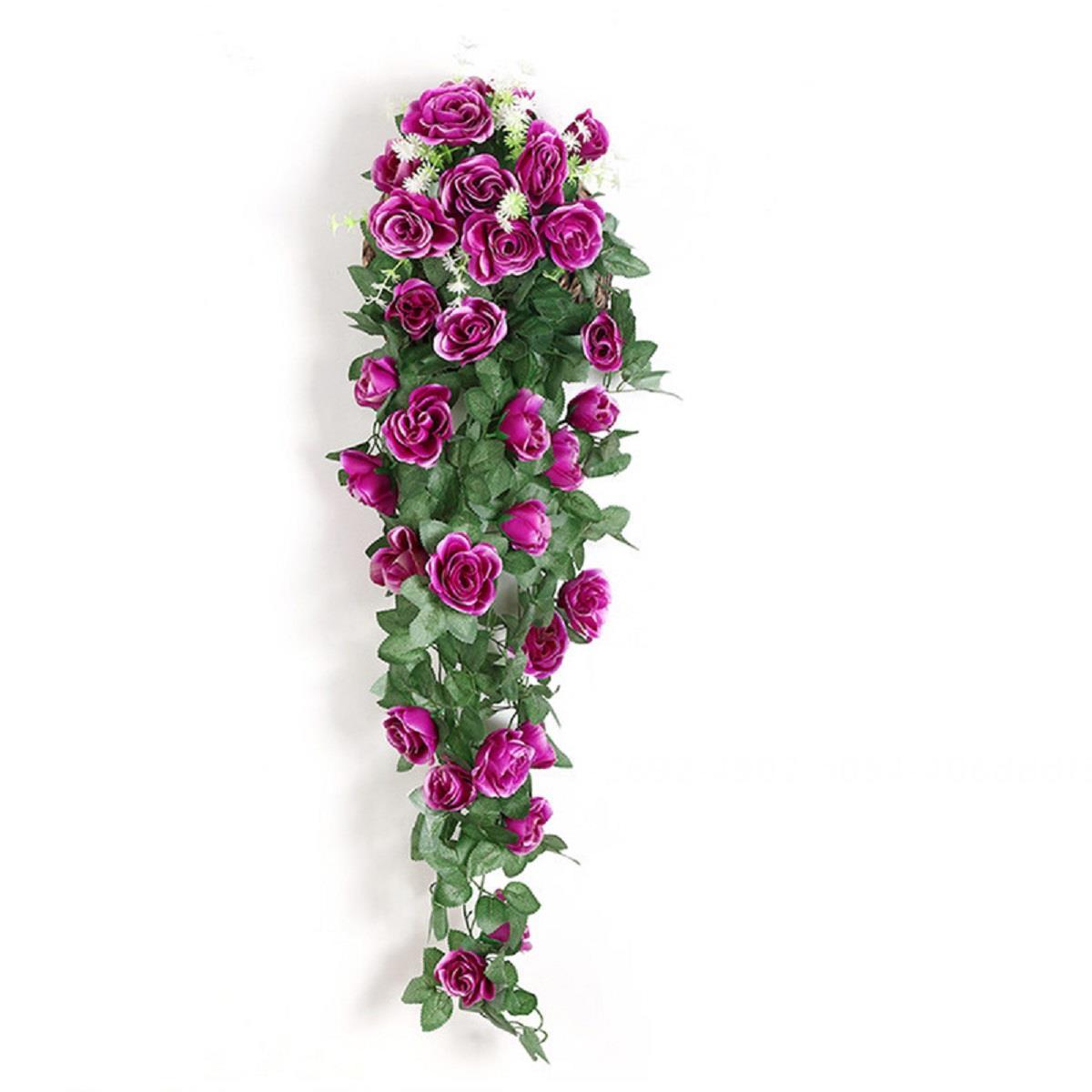 90cm Garland Vine Artificial Flower Purple Fake Ivy Plant Home Garden Party Decor