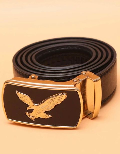 Men Eagle Decor Automatic Buckle Belt