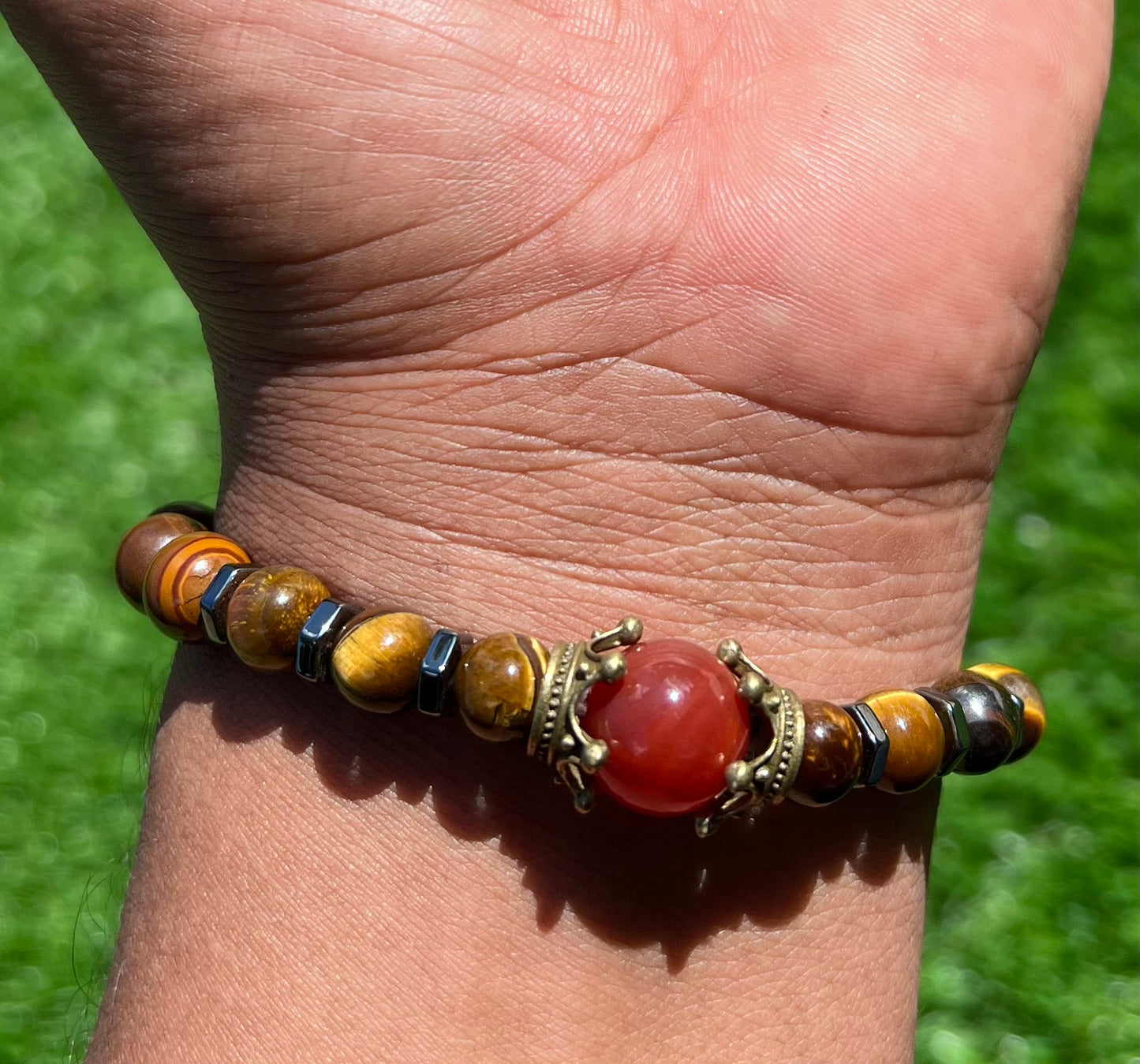 Retro Crown Stone Beaded Bracelets