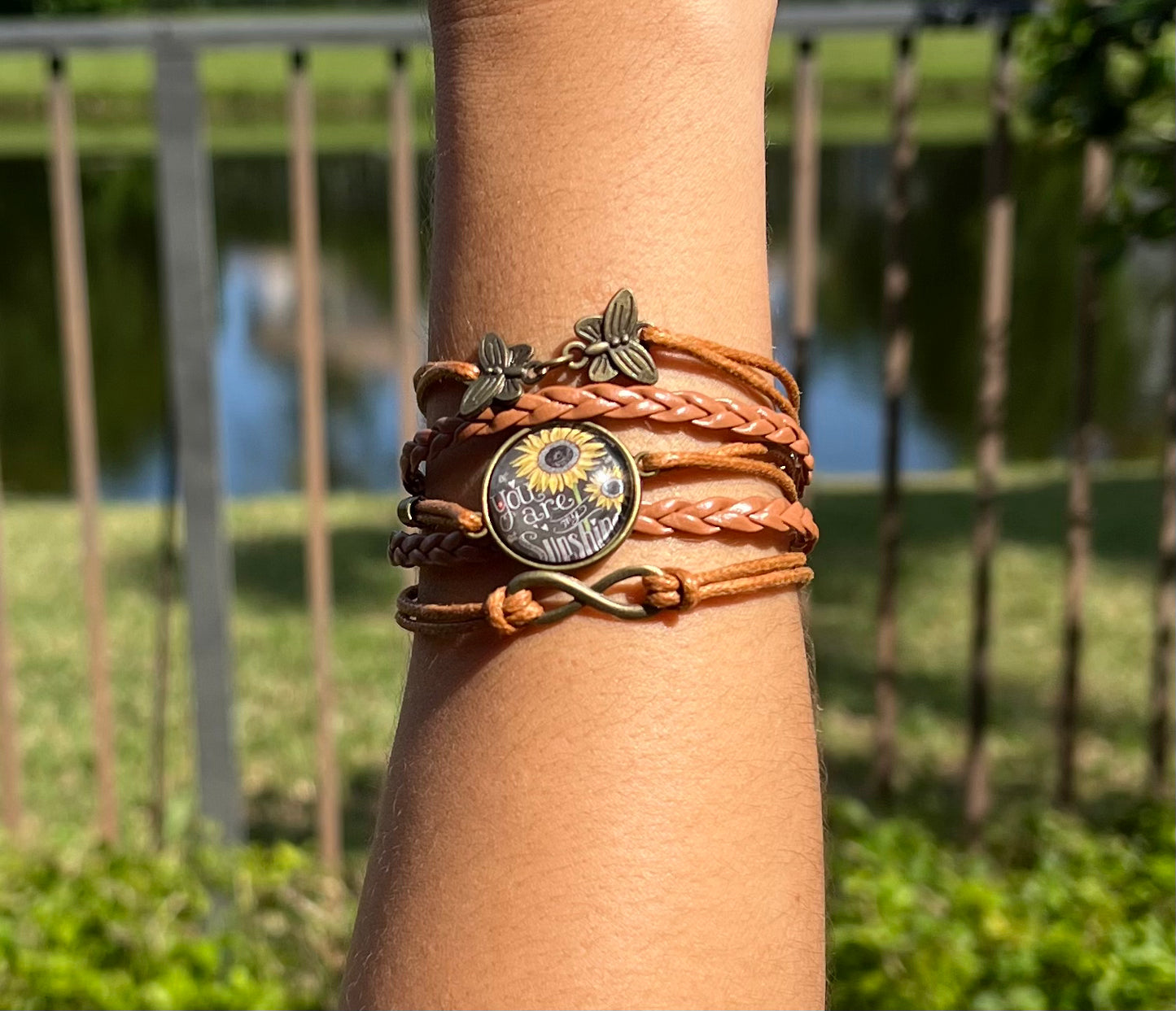 🌻🌻🌻 SUNFLOWER BUTTERFLY BRACELET🌻🌻🌻