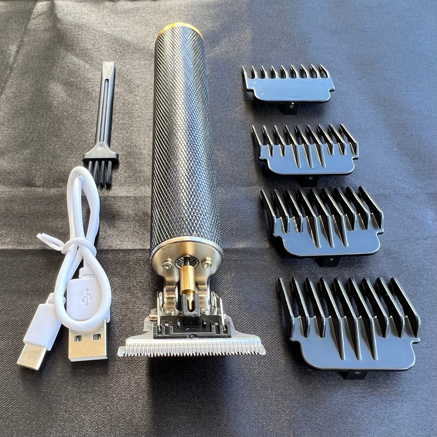 Vintage T9 Barbeador Black Gold Beard Hair Trimmer Cutter Machine for Men