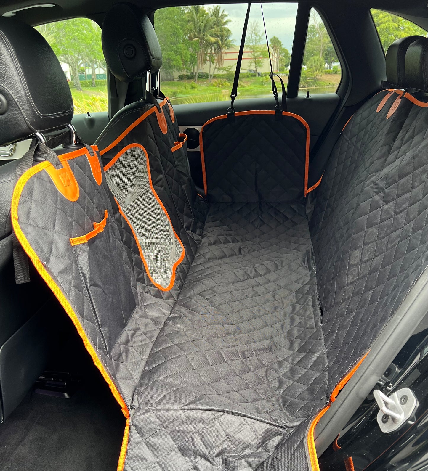 Dog Car Seat Cover for Back Seat, Waterproof Seat Protector Scratchproof ,Black