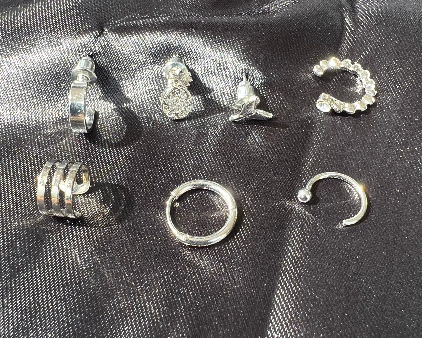 π Alloy Fishtail & Pineapple Fruit Earrings β 7-Piece Set