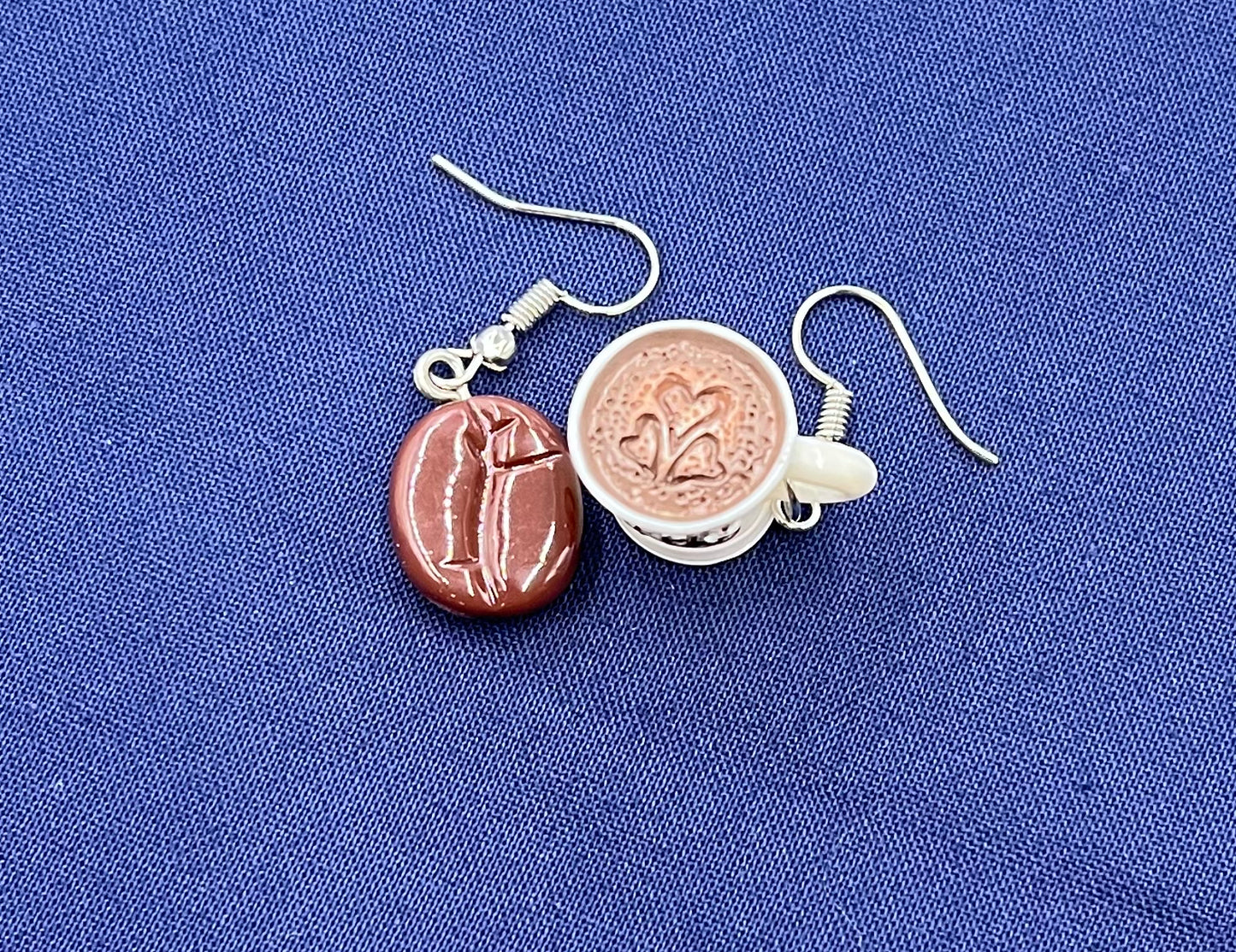 Fashion Coffee Beans Simulation Exaggerated Earrings Wholesale