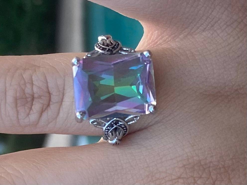 Adjustable Crystal Stone Ring – Minimalist Boho Jewelry for Women