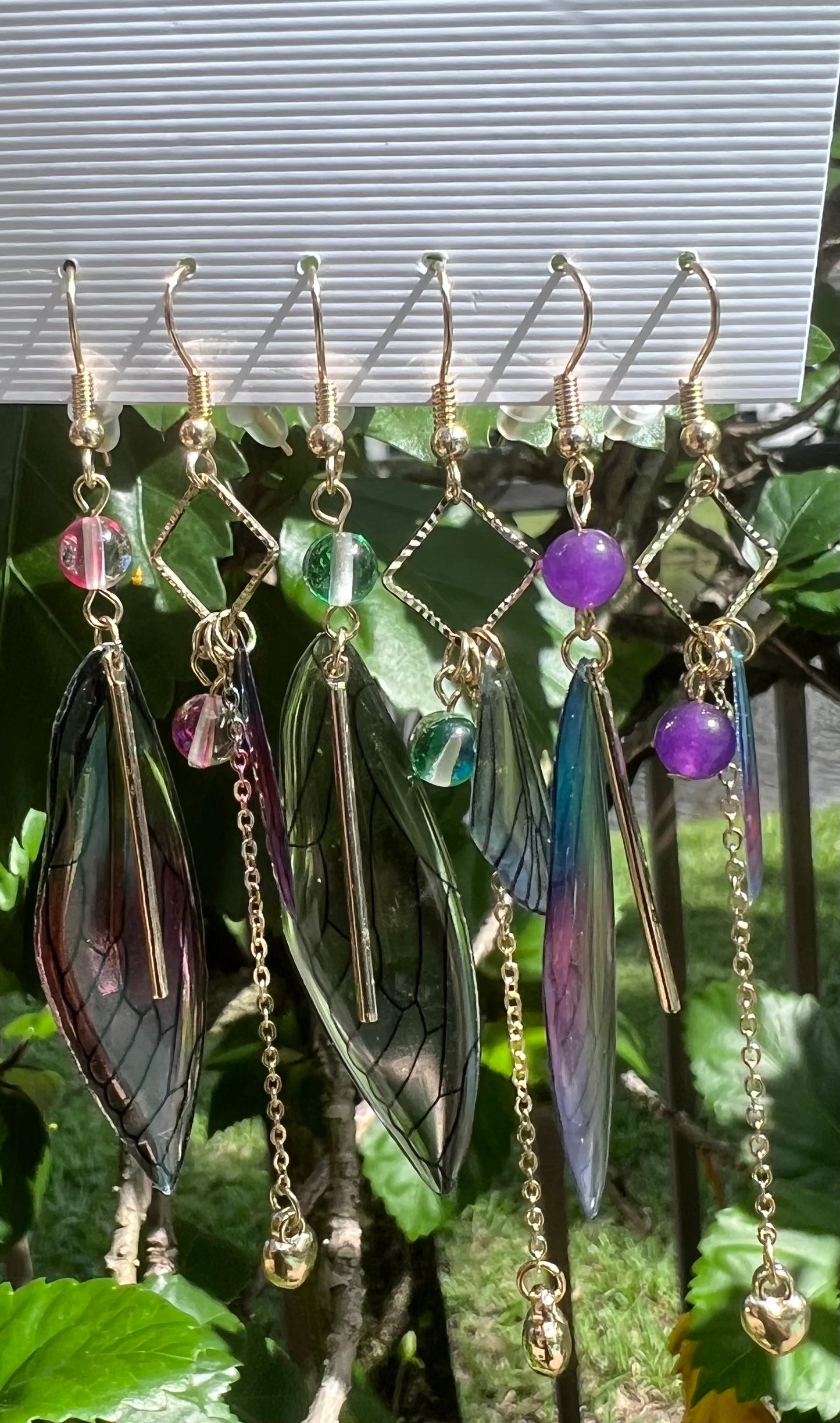 Cute Butterfly Arylic Asymmetrical Drop Earrings 1 Set