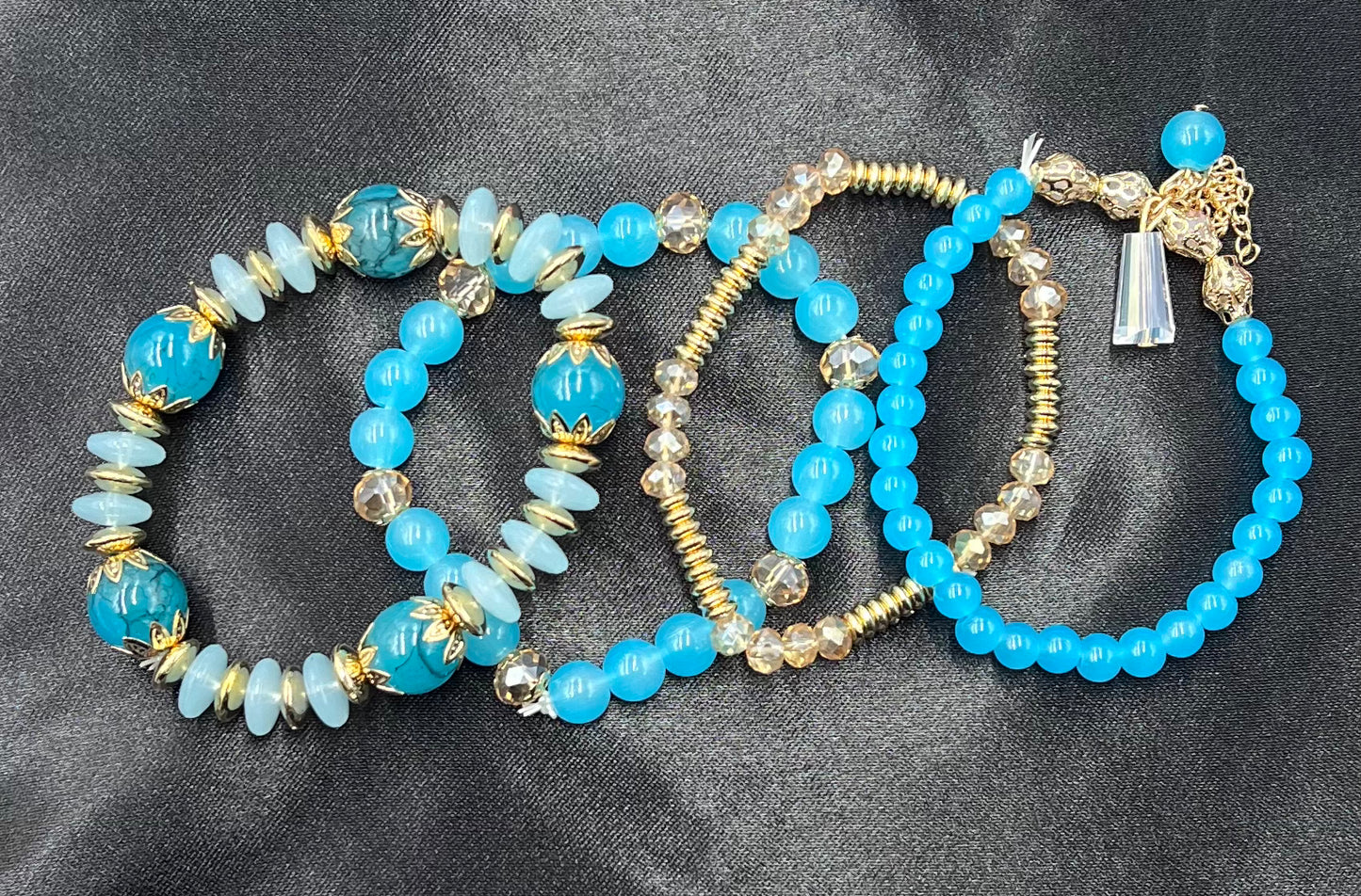 Multilayer Crystal Beaded Bracelet – Boho Ethnic Style