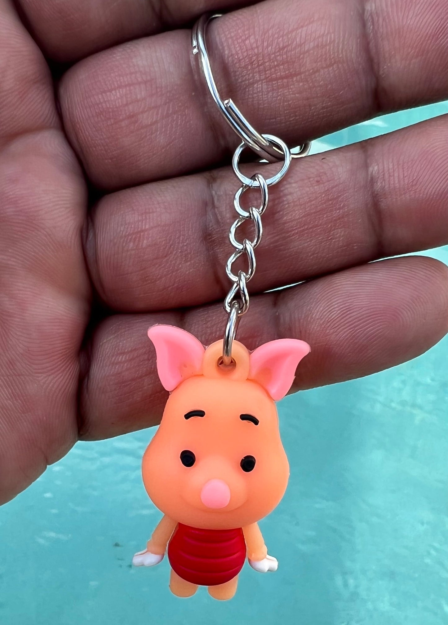 Piglet Pvc Metal Plating Bag Pendant Keychain