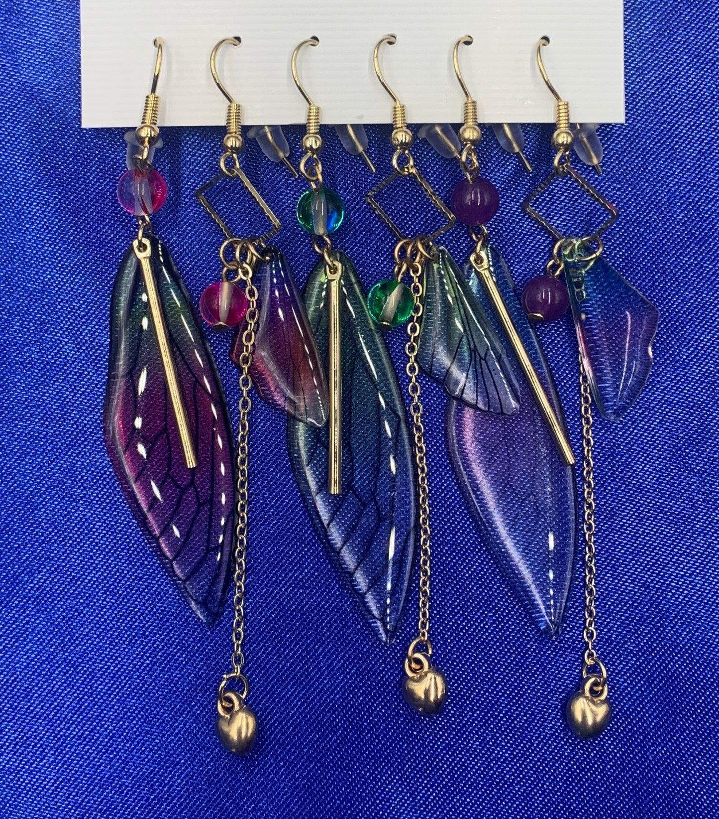 Cute Butterfly Arylic Asymmetrical Drop Earrings 1 Set
