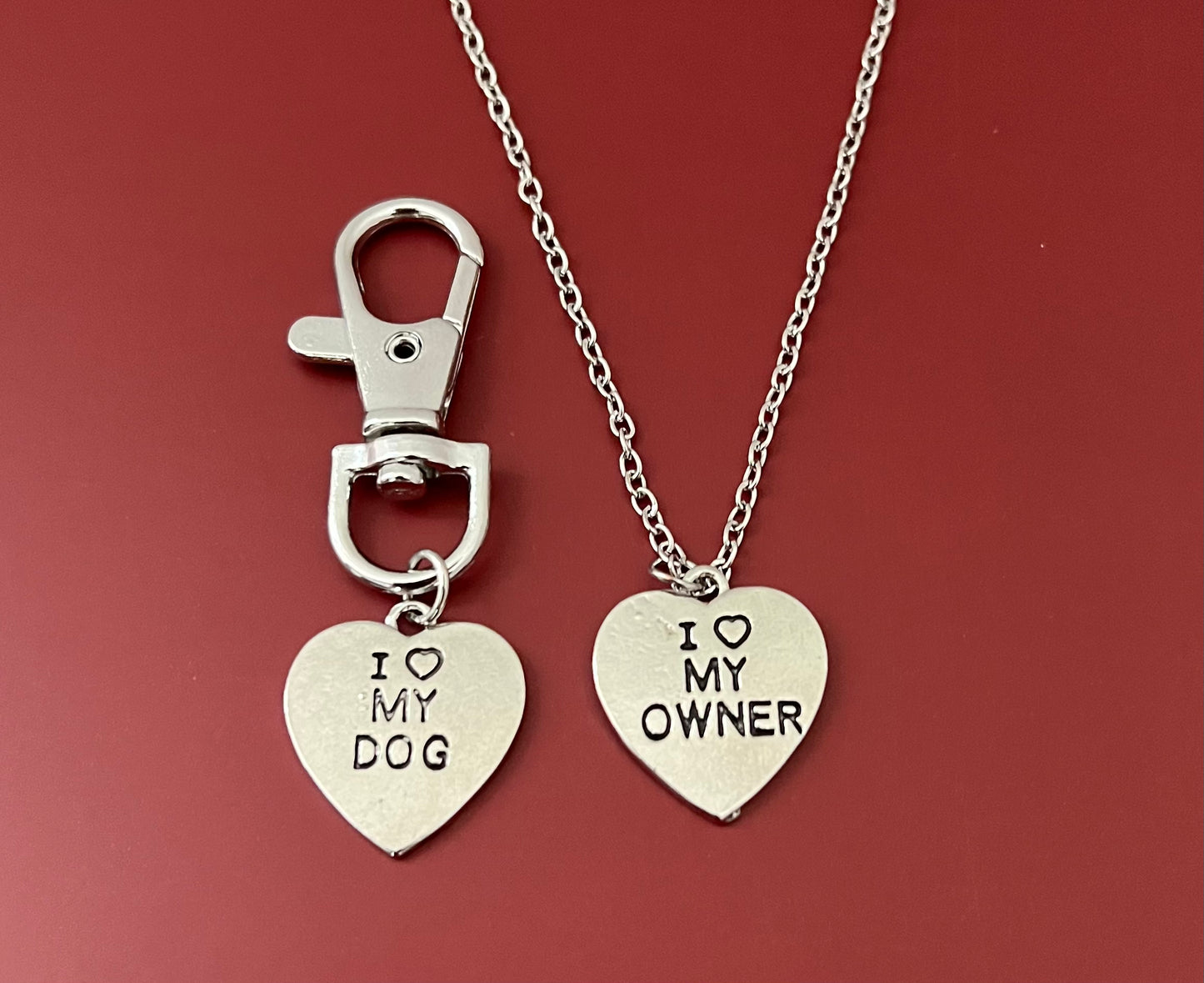 New love pendant necklace I love My OwnerI loveMyDog pet dog bone necklace wholesale
