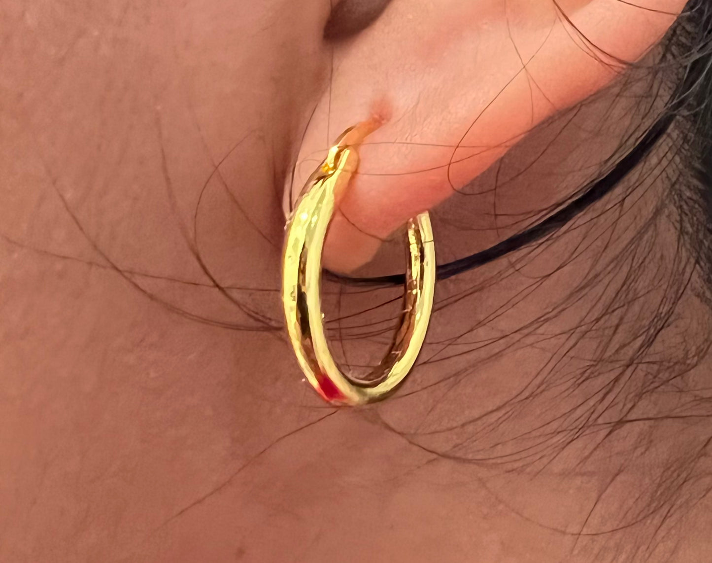 18k Gold Filled Hoops, everyday wear, waterproof, earrings for women