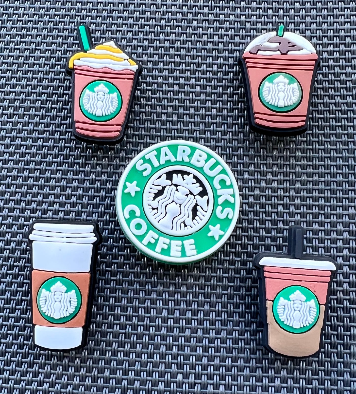 Coffee Croc Charms 5Pcs