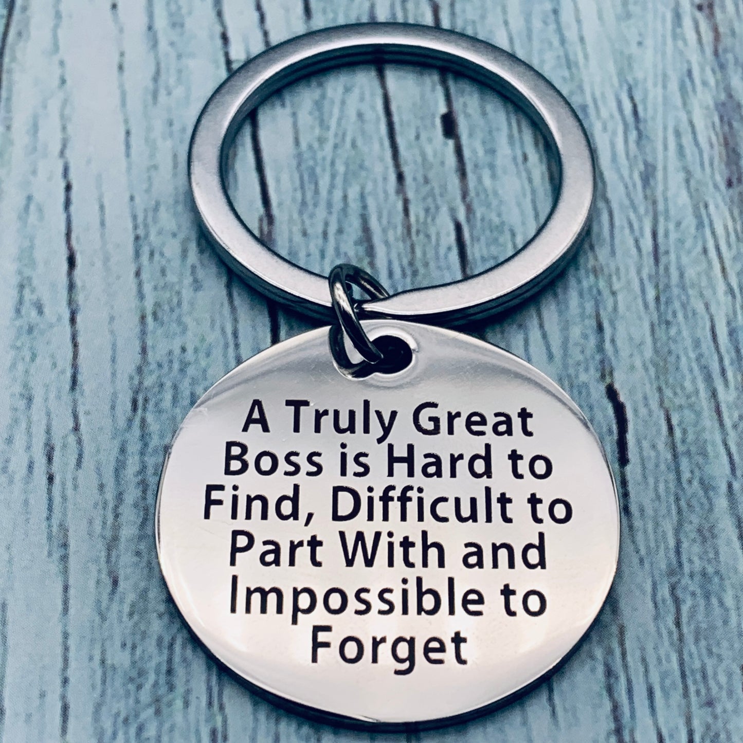 ⚡️A truly great boss is hard to find difficult to part with and impossible to forget keychain🌺