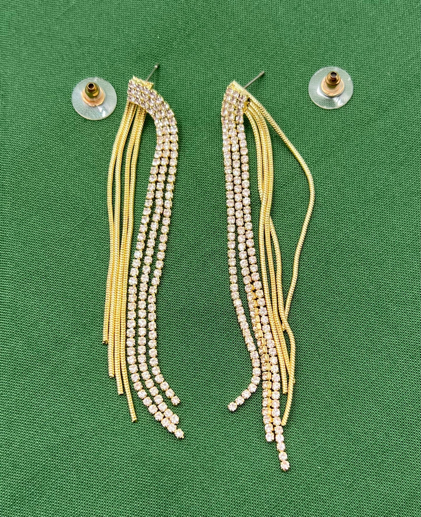 Fashion Geometric Copper Drop Earrings Tassel Zircon Copper Earrings