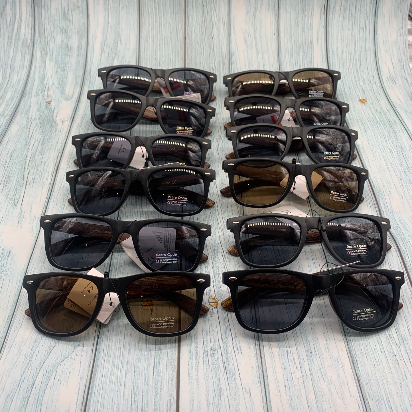 Retro Wooden Sunglasses – Stylish UV Protection